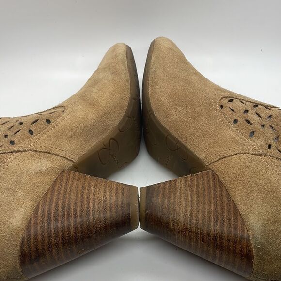 Jessica Simpson women’s size 6 tan suede booties with fringe - Picture 5 of 11